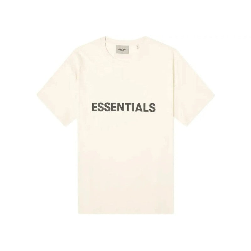 Fear of God Essentials Boxy T-Shirt Applique Logo Butter Cream - cosignau