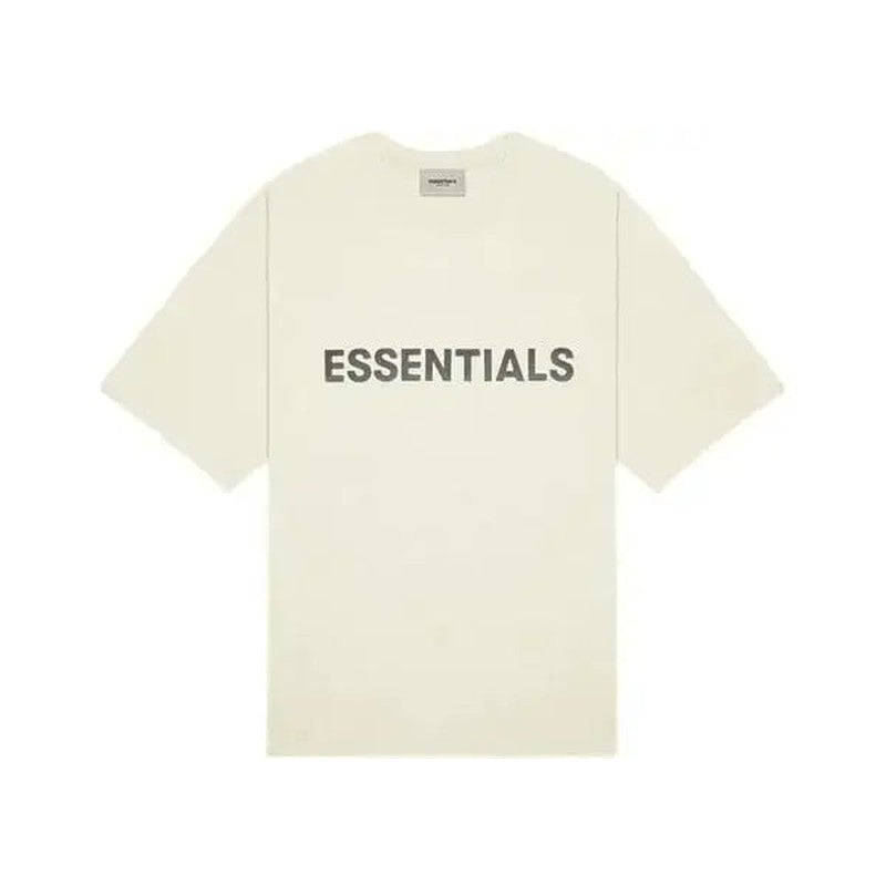 Fear of God Essentials Boxy T-Shirt Applique Logo Buttercream - cosignau