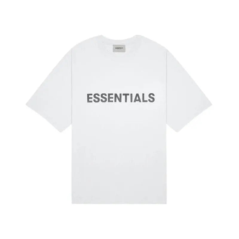 Fear of God Essentials Boxy T-Shirt Applique Logo White - cosignau